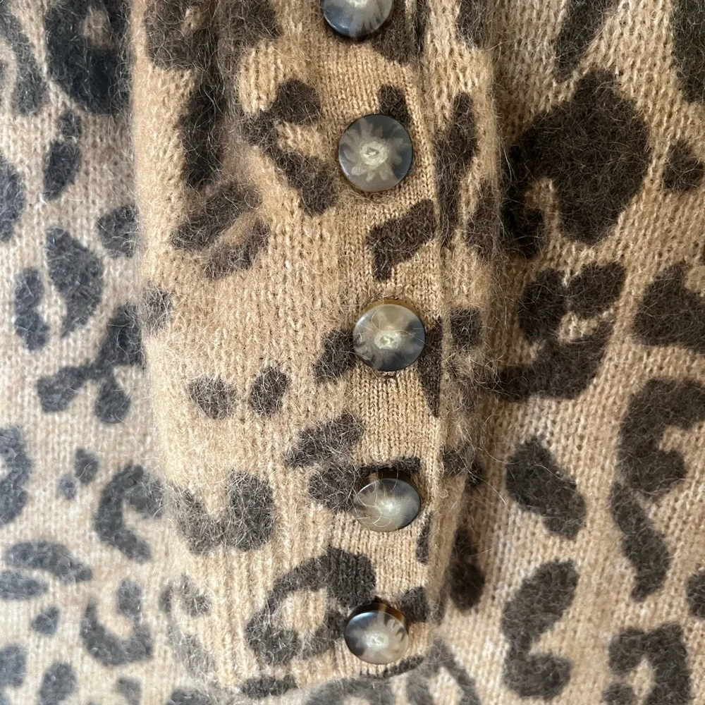 Sezane Leopard Print Sweater Dress - Picture 5 of 7